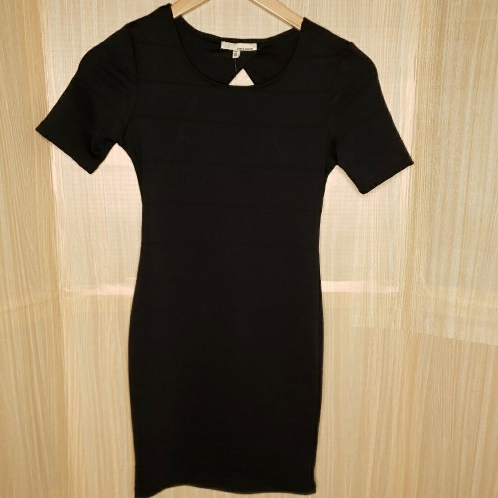 June & Hudson Black NWT BodyCon Dress XS